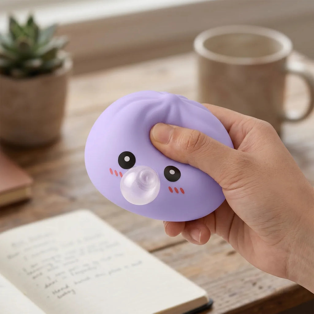 Squishy Dumpling Bubble Bleu — en décoration de bureau