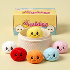 Coffret 6 Porte-clés Squishy Dumpling — macro de la surface