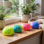 Squishy Dumpling Arc-en-ciel — dans son panier vapeur en bambou