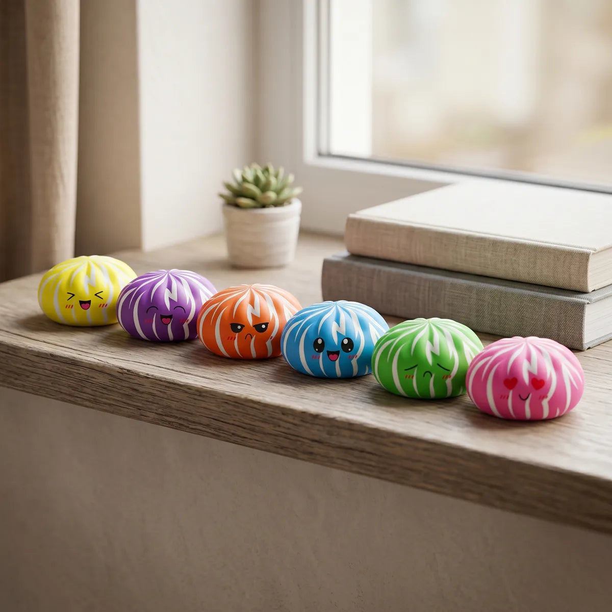 Squishy Dumpling Mystère Bao Moelleux — dans son panier vapeur en bambou