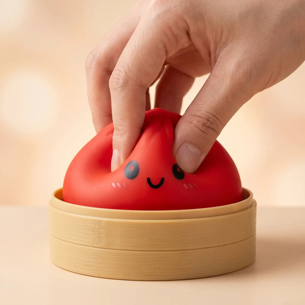 Coffret 6 Squishy Dumpling Unis — pressé entre les doigts