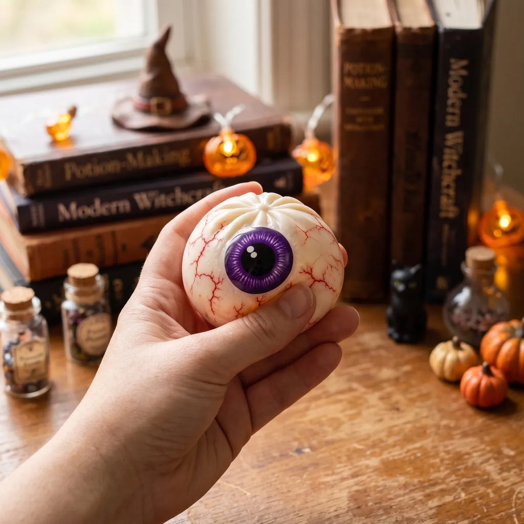 Squishy Dumpling Œil injecté — Halloween — manipulé entre les doigts