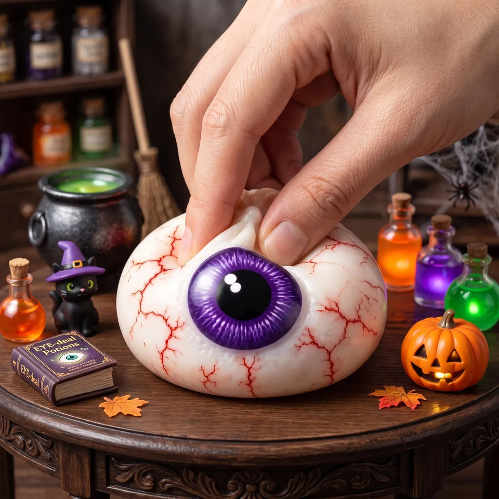 Squishy Dumpling Œil injecté — Halloween — pressé, reprise lente de la forme