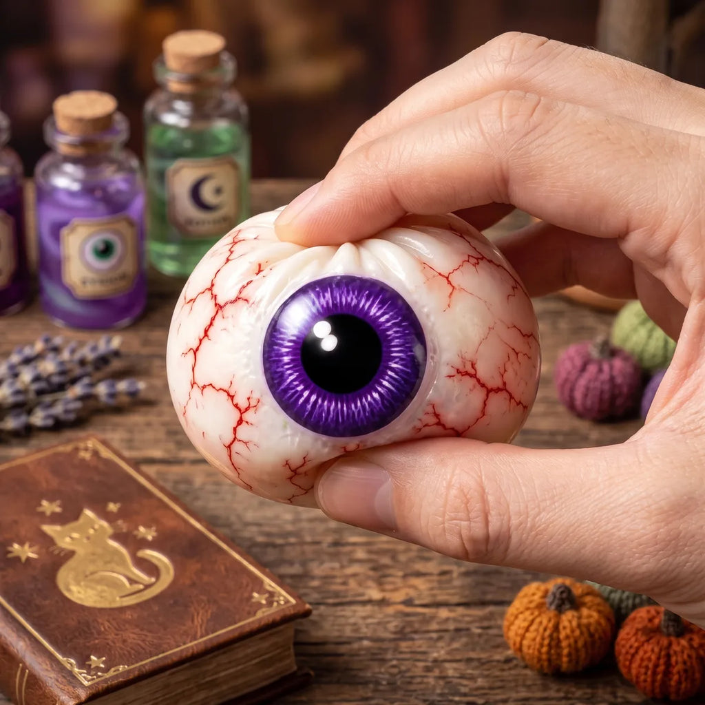 Squishy Dumpling Œil injecté — Halloween — gros plan sur la texture