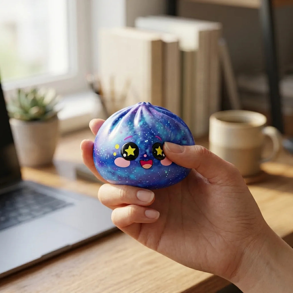 Squishy Dumpling Galaxie Cosmos — en cours d'utilisation