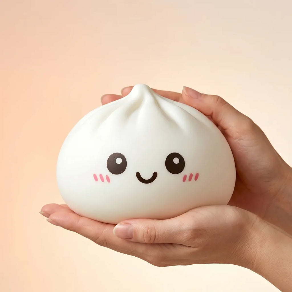 Squishy Dumpling Géant 25 cm — tenu à deux mains