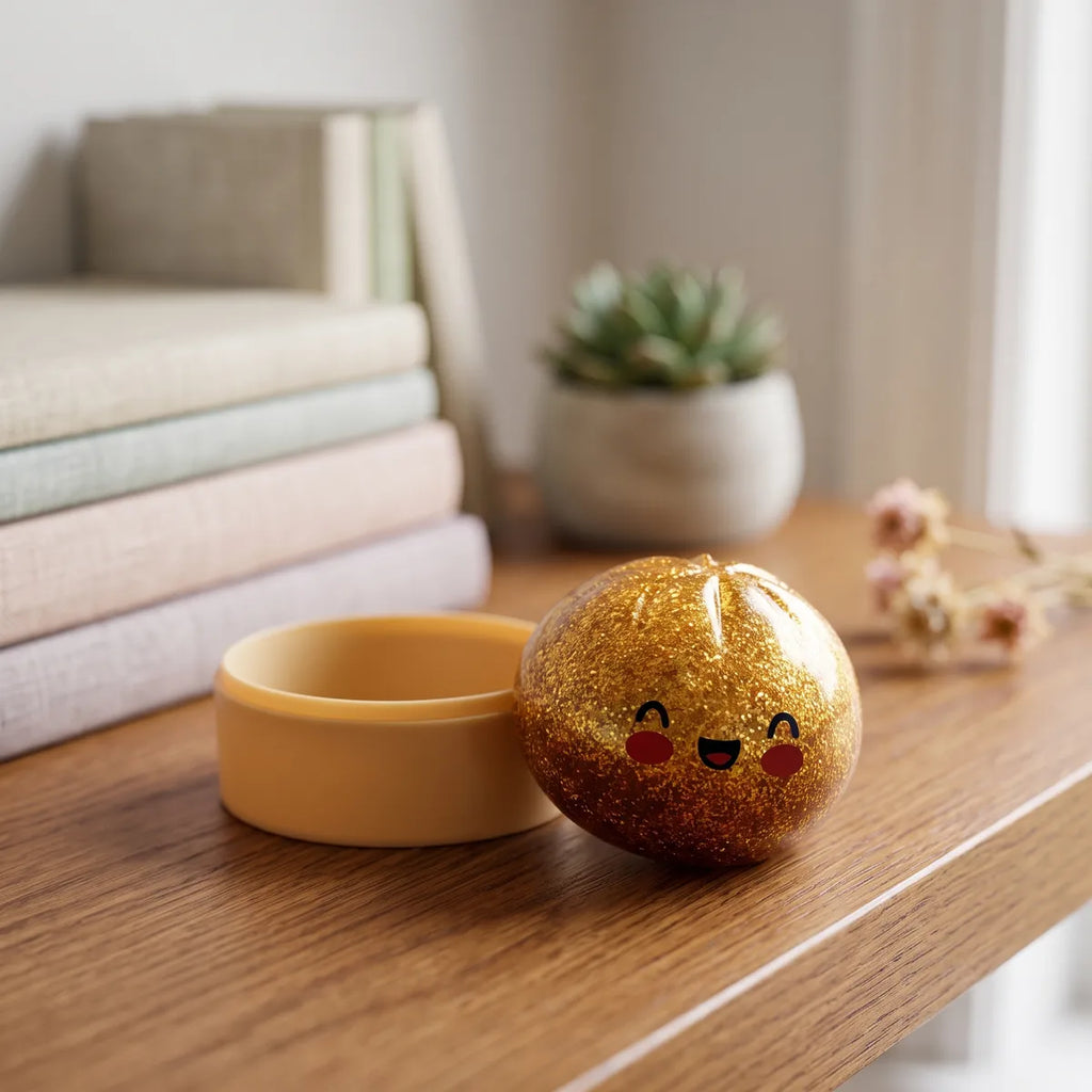 Squishy Dumpling Trésor Doré — en situation