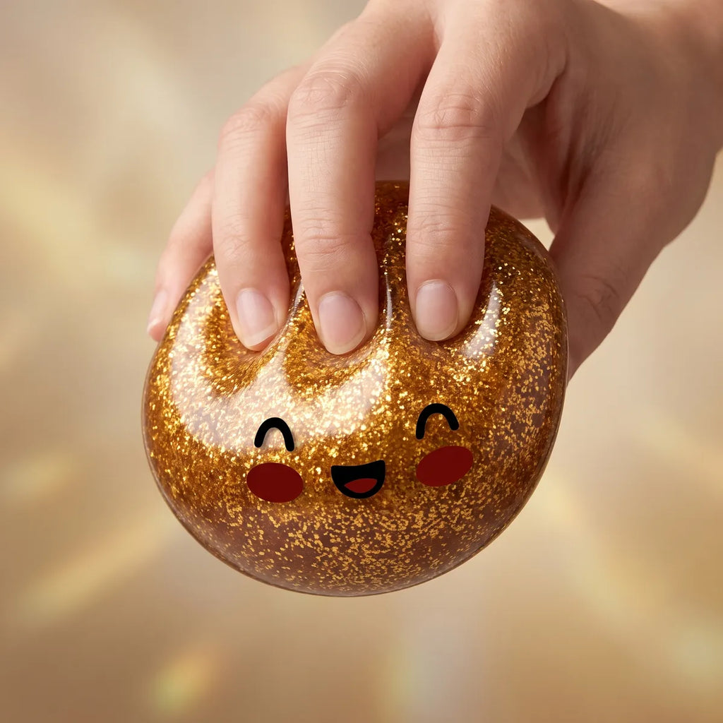 Squishy Dumpling Trésor Doré — pendant la remontée lente de la pâte
