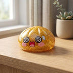 Squishy Dumpling Lingot Doré — dans son panier vapeur en bambou