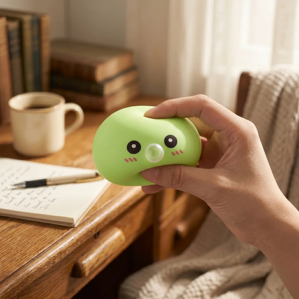 Squishy Dumpling Bubble Vert — en décoration de bureau