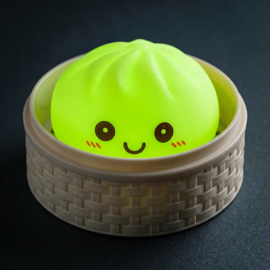 Veilleuse Squishy Dumpling Verte — macro de la surface