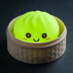 Veilleuse Squishy Dumpling Verte — macro de la surface