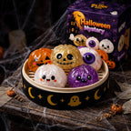 Coffret Squishy Dumpling Halloween 5 pièces — les cinq boîtes individuelles