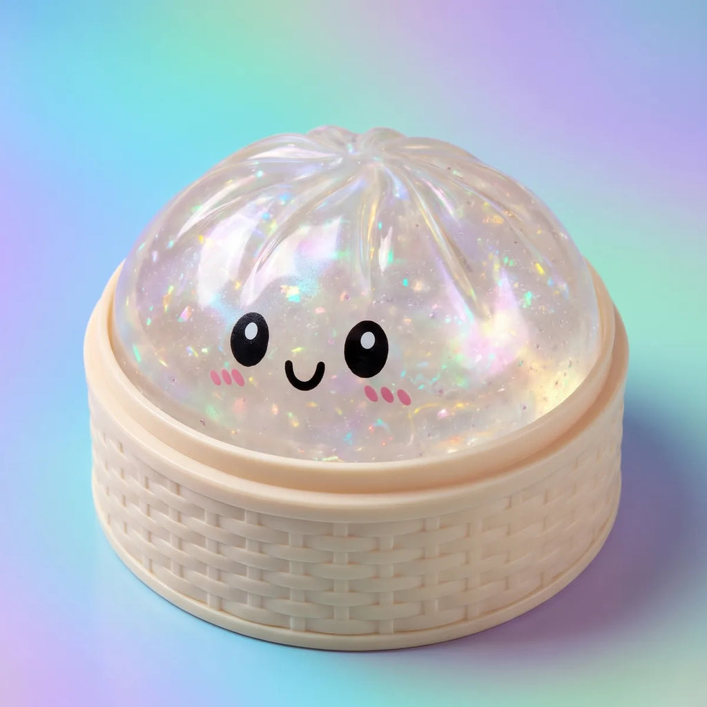 Squishy Dumpling Holographique — macro de la surface