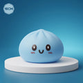 Squishy Dumpling Bleu 15 cm — vu de face sur fond neutre