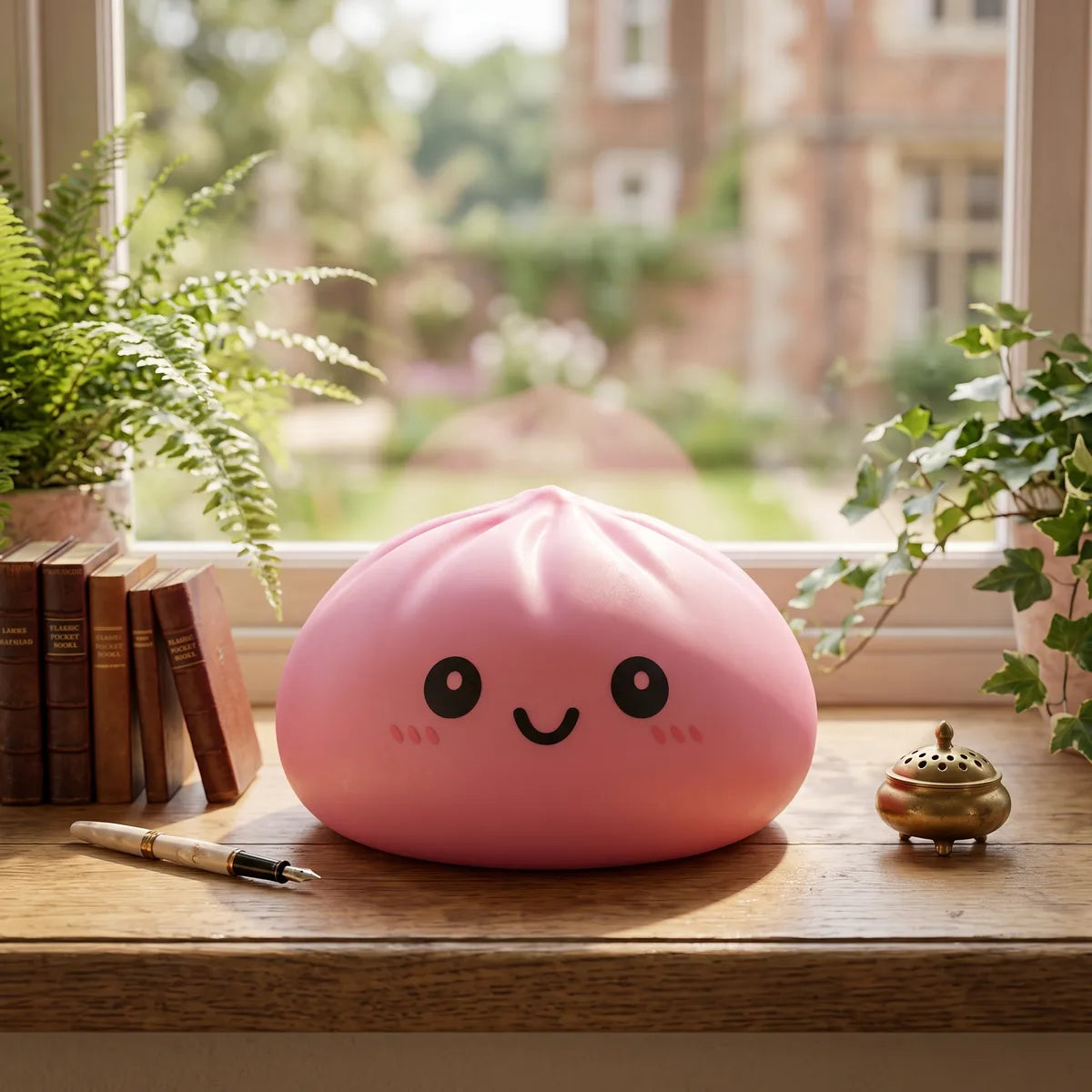 Squishy Dumpling Rose 15 cm — en situation
