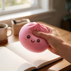 Squishy Dumpling Rose 15 cm — utilisé comme anti-stress