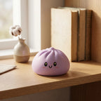 Squishy Dumpling Magenta Fruits Rouges — dans son panier vapeur en bambou