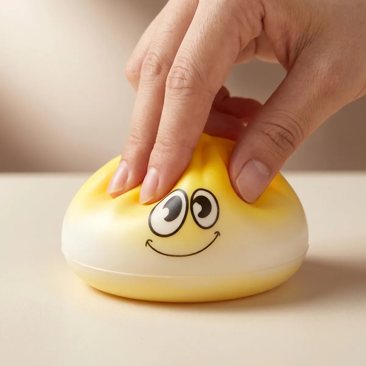 Trio Mini Squishy Dumpling Kawaii — pressé entre les doigts
