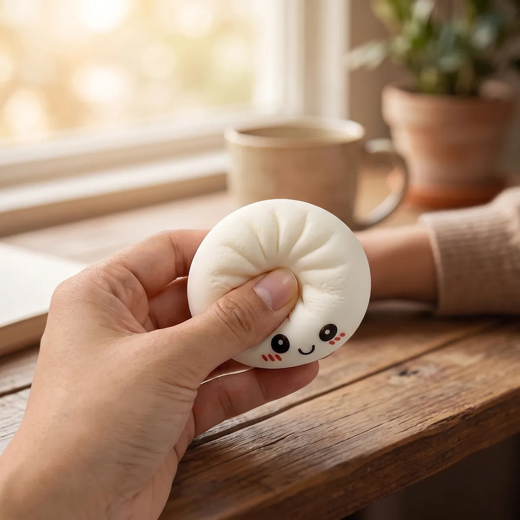 Lot de Mini Squishy Dumpling Mystère 3,3 cm — en décoration de bureau