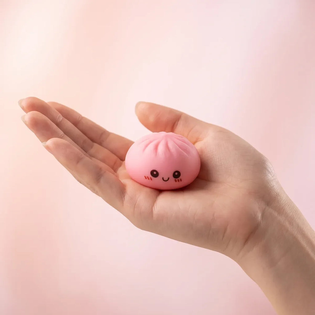Lot de Mini Squishy Dumpling Mystère 3,3 cm — tenu dans la main
