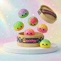Mini Squishy Dumpling Mystère Dégradé — vu de face sur fond neutre