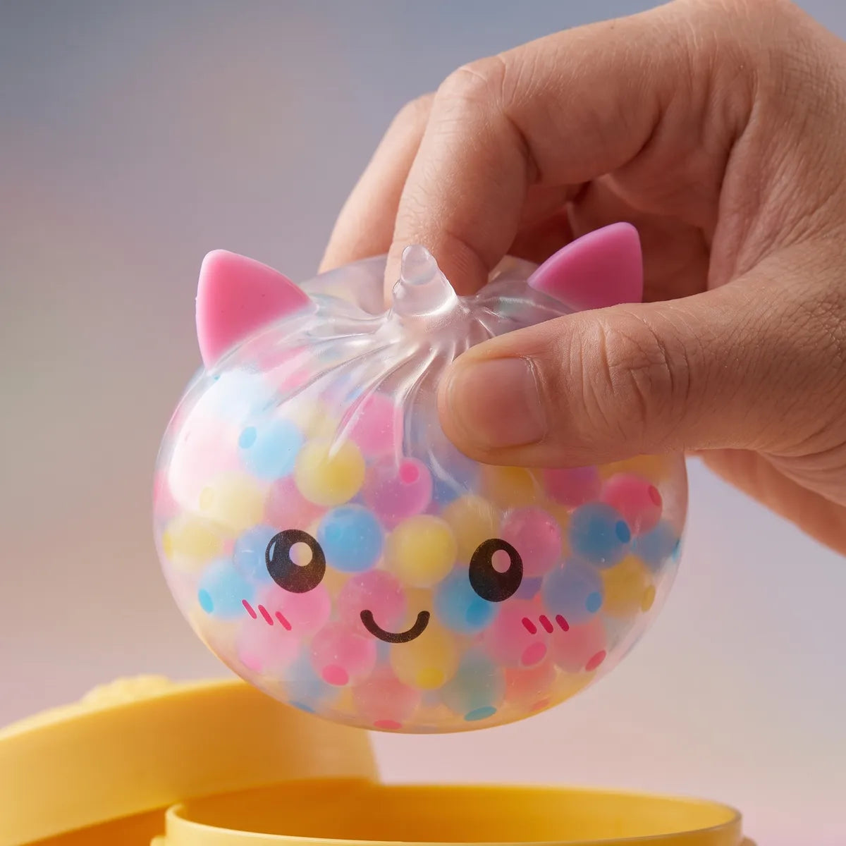 Squishy Dumpling Bubble Licorne Pastel — pressé entre les doigts