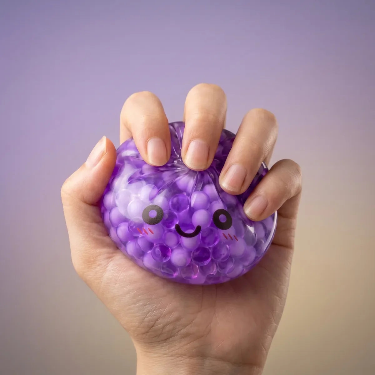 Squishy Dumpling Mystère Bulle Pastel — pressé entre les doigts