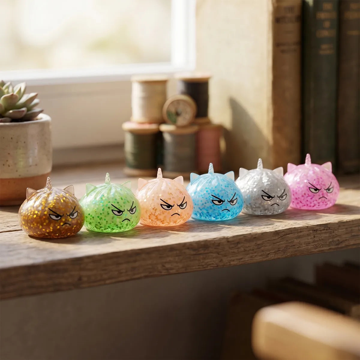 Squishy Dumpling Mystère Licorne Série Courte — dans son panier vapeur en bambou