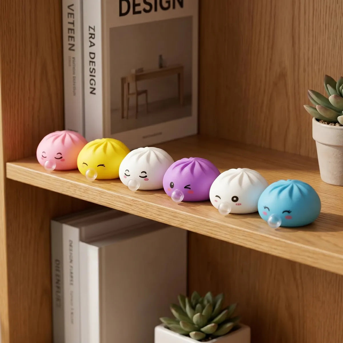 Squishy Dumpling Mystère Bubble — dans son panier vapeur en bambou