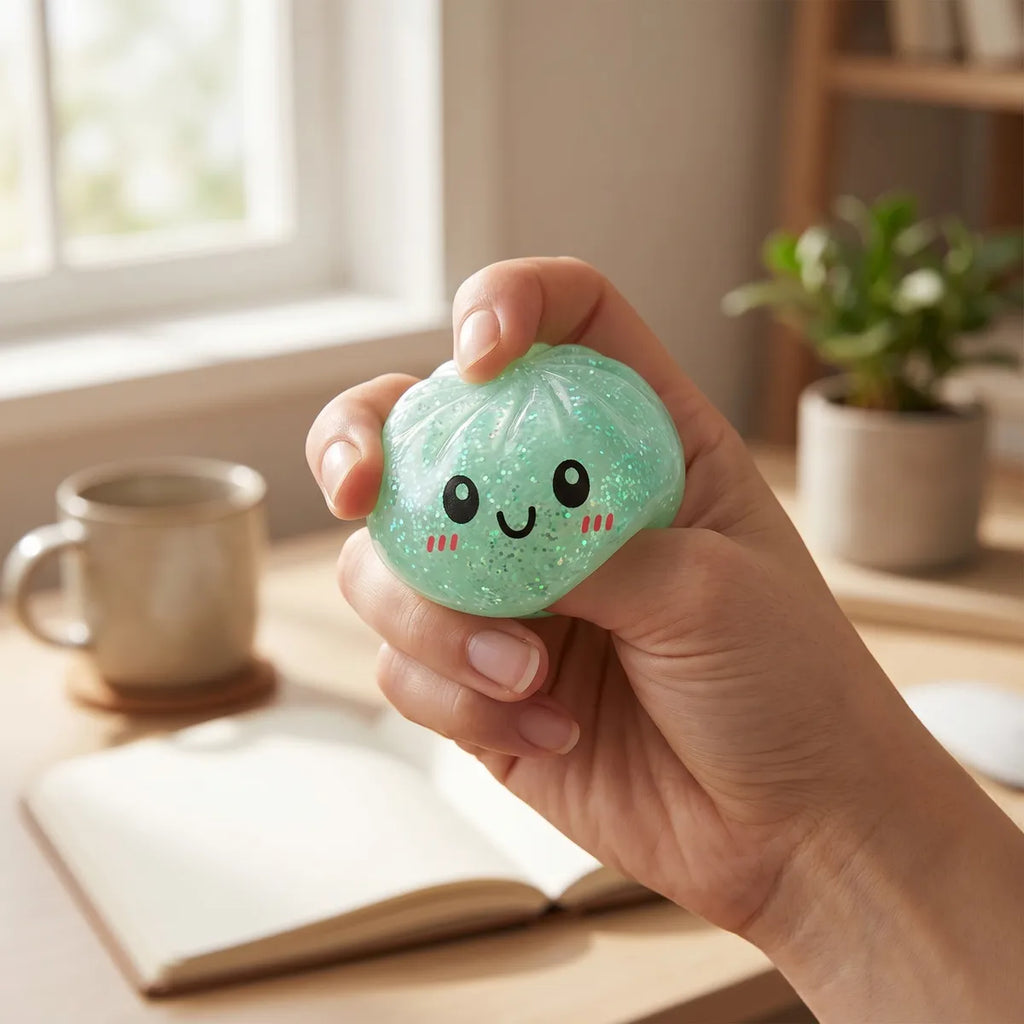 Squishy Dumpling Mystère Paillettes — en décoration de bureau