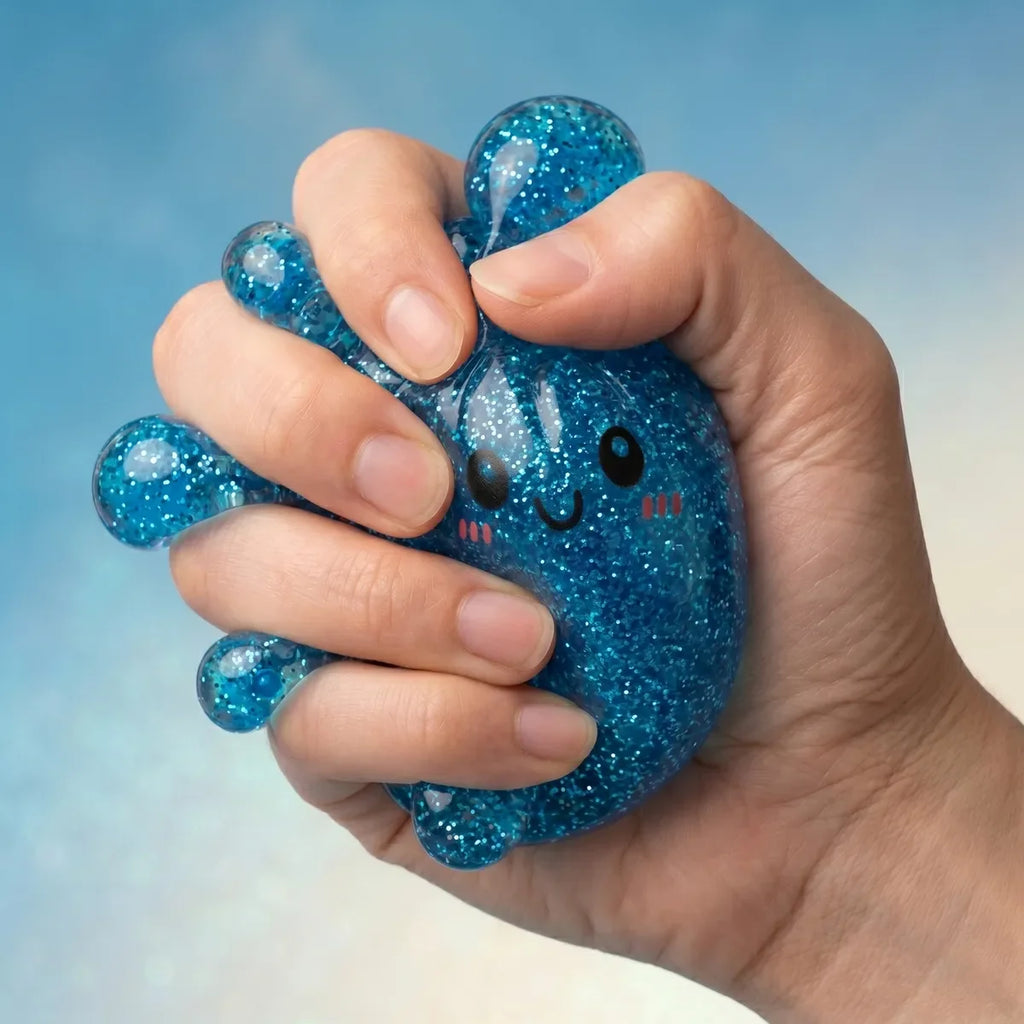 Squishy Dumpling Mystère Paillettes — en situation de jeu