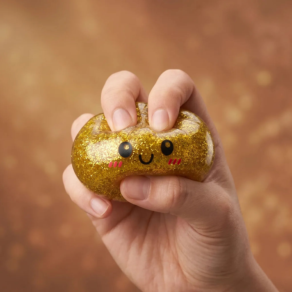 Squishy Dumpling Mystère Paillettes — pressé entre les doigts