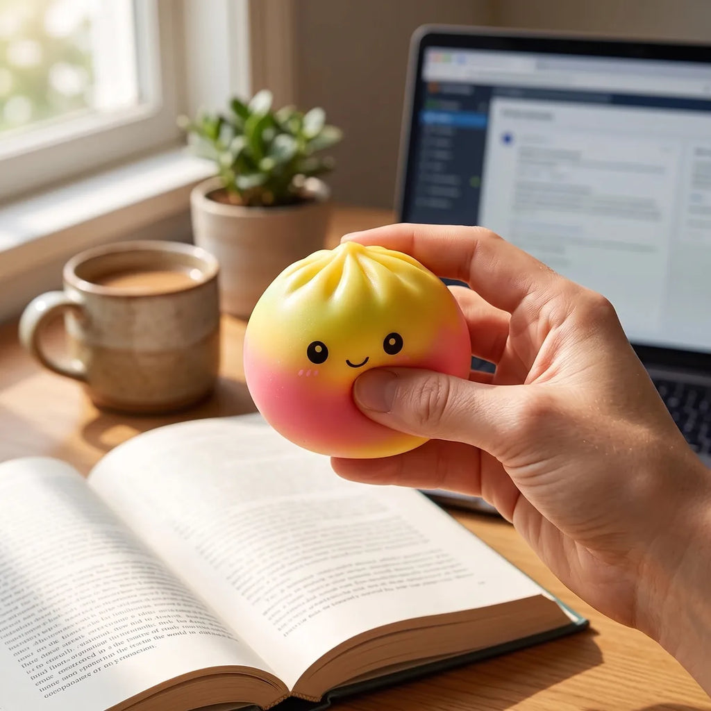 Mini Squishy Dumpling Mystère Dégradé — utilisé comme anti-stress