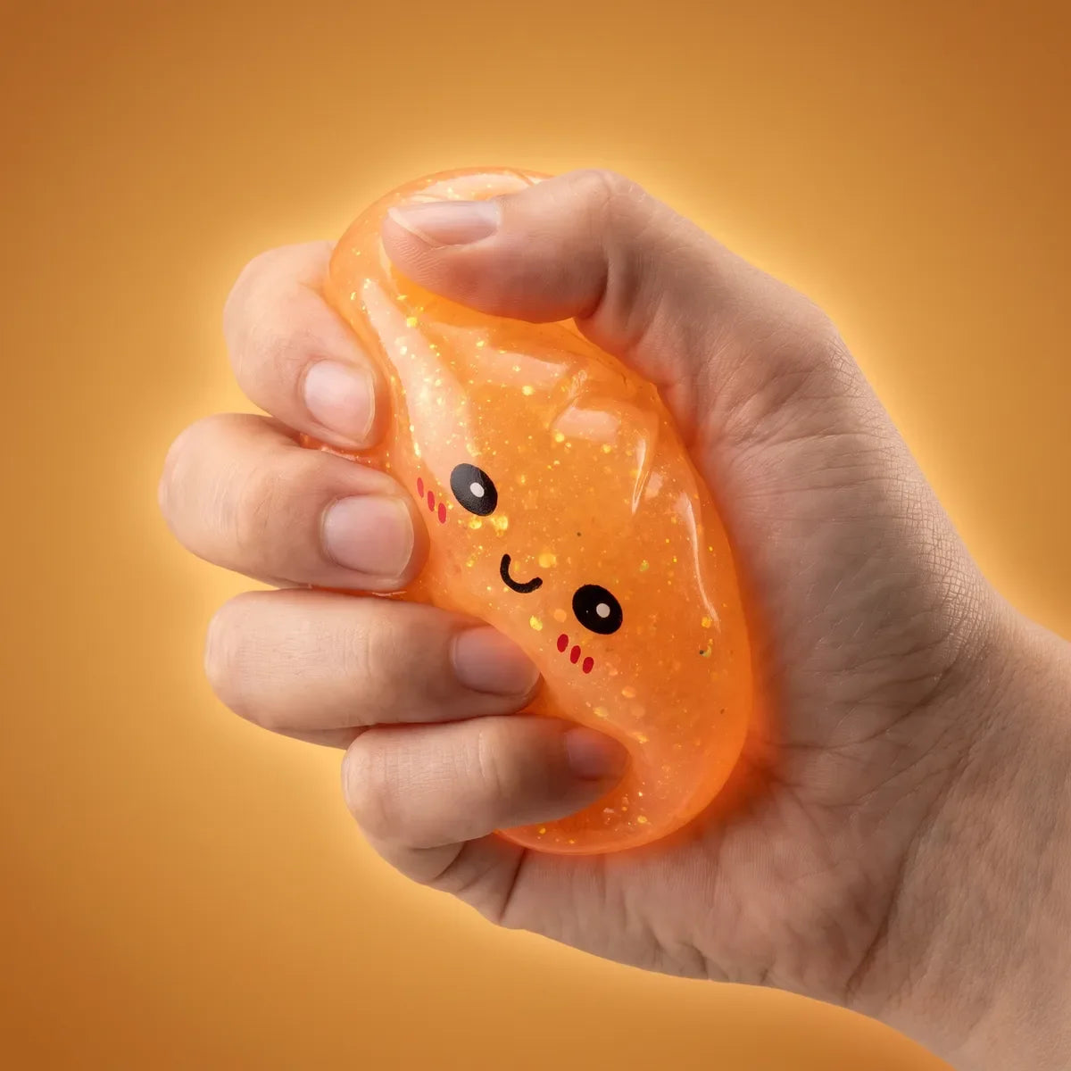 Squishy Dumpling Mystère Phosphorescent — pressé entre les doigts