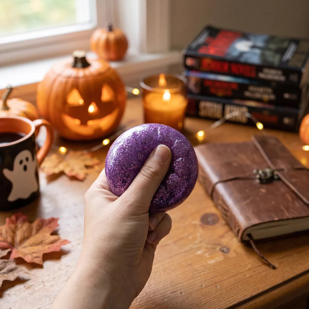 Squishy Dumpling Mystère Halloween — manipulé entre les doigts