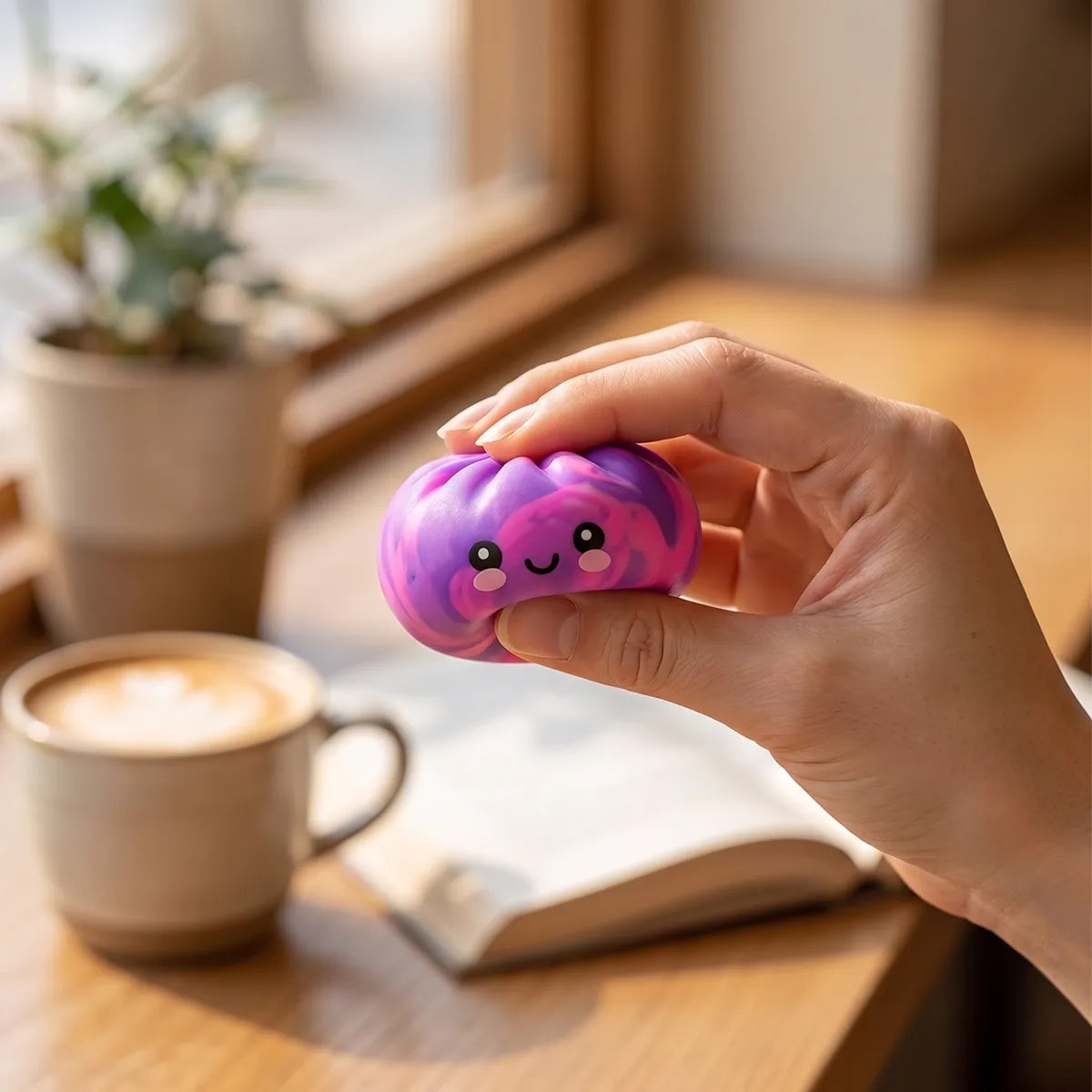 Mini Squishy Dumpling Mystère Tie & Dye — utilisé comme anti-stress