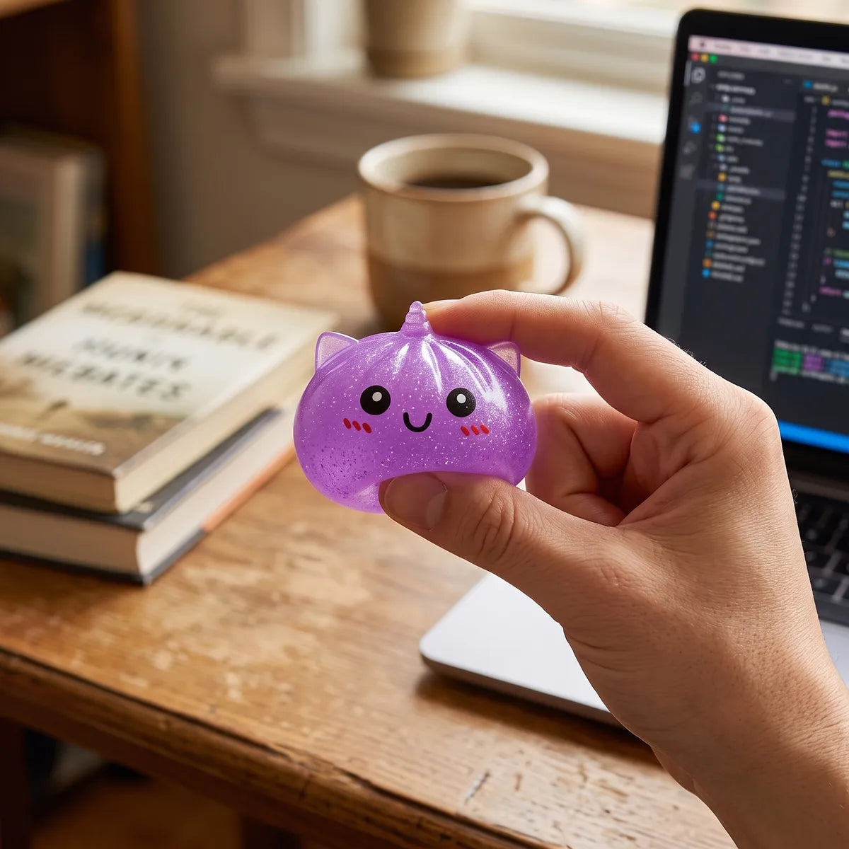 Mini Squishy Dumpling Mystère Licorne — utilisé comme anti-stress