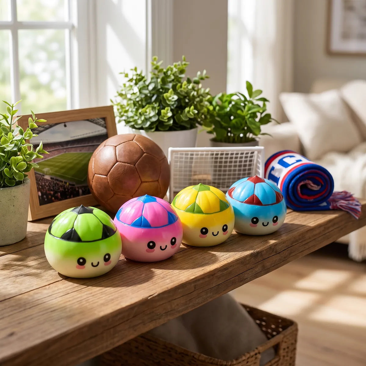 Squishy Dumpling Mystère Ballon de Foot — dans son panier vapeur en bambou
