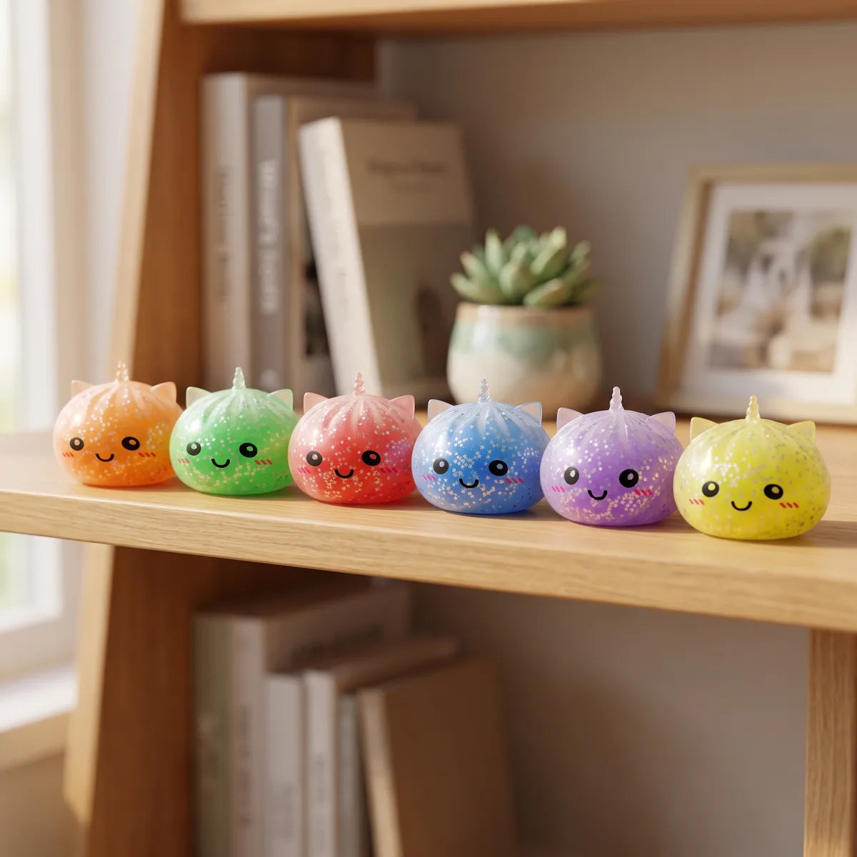 Squishy Dumpling Mystère Licorne Étoilée — en situation