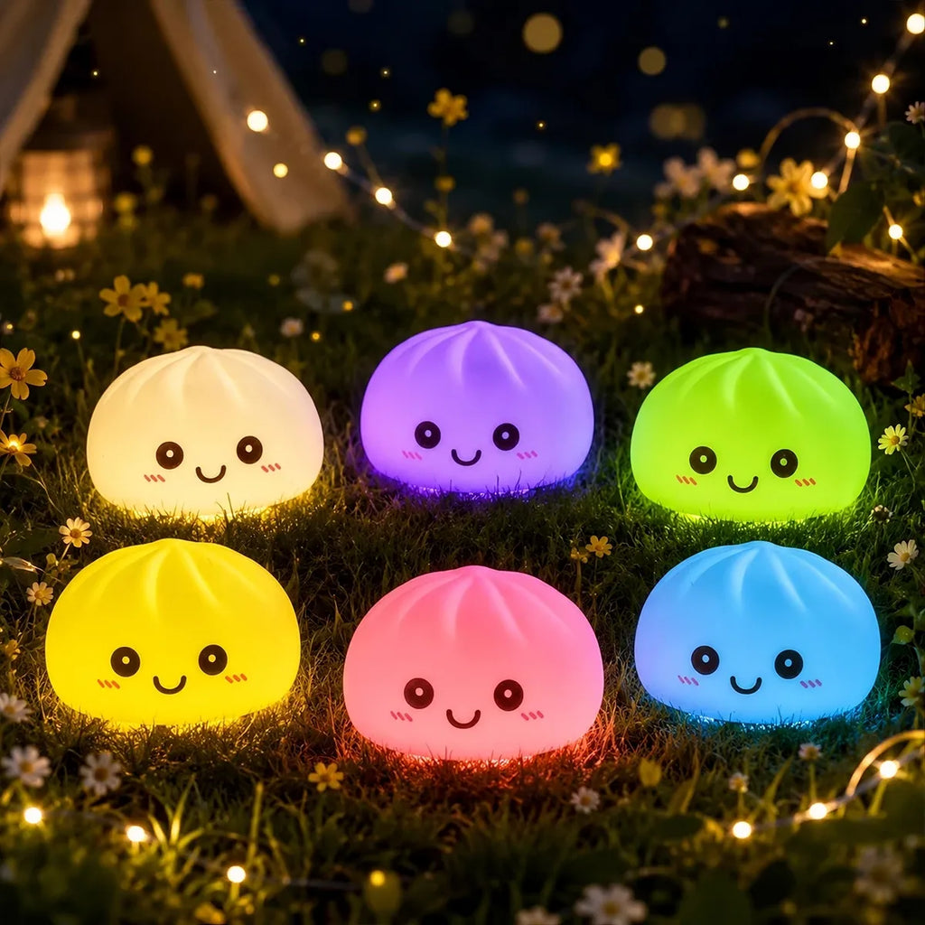 Squishy Dumpling Mystère Veilleuse — lueur diffusée à travers la pâte
