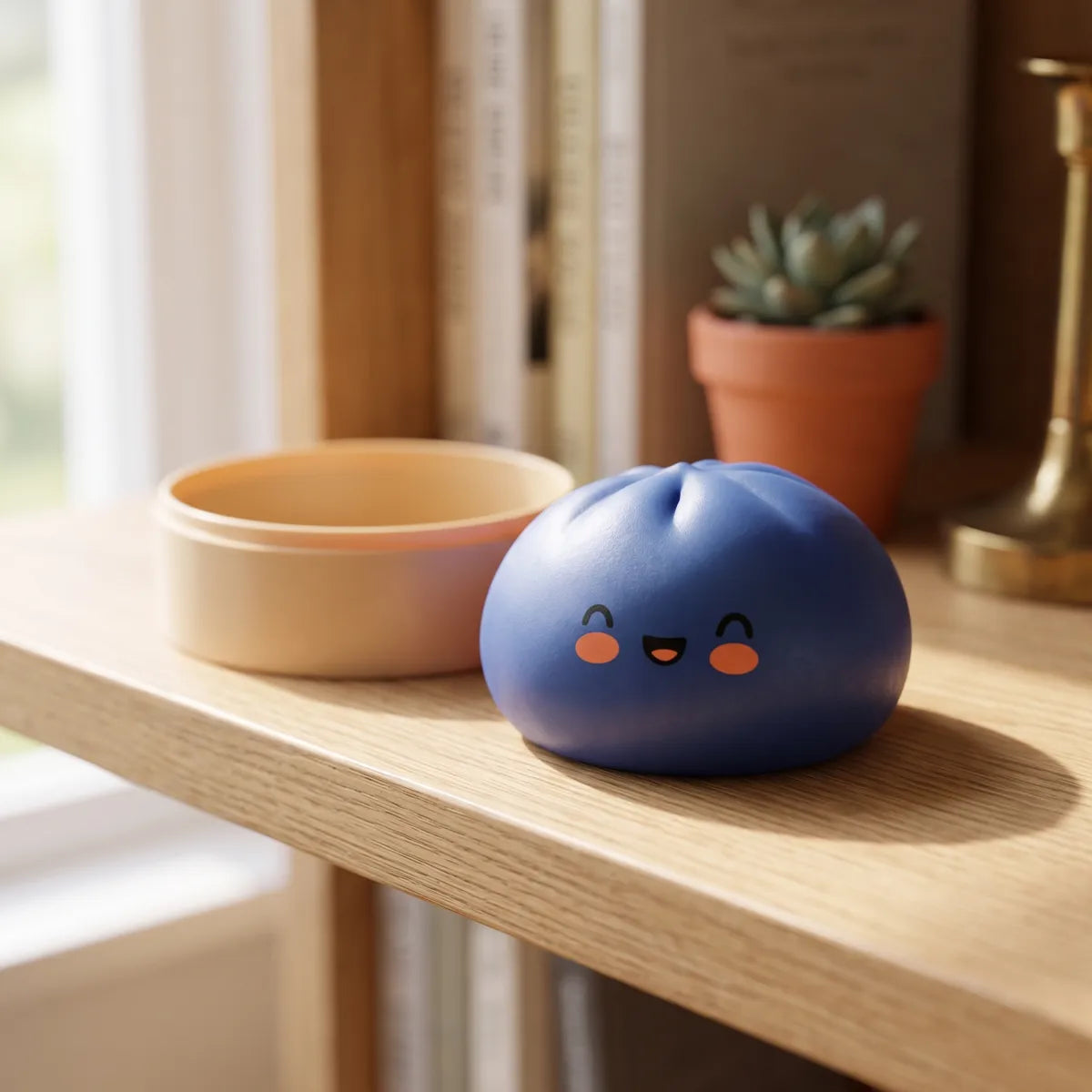 Squishy Dumpling Bleu Nuit — en situation