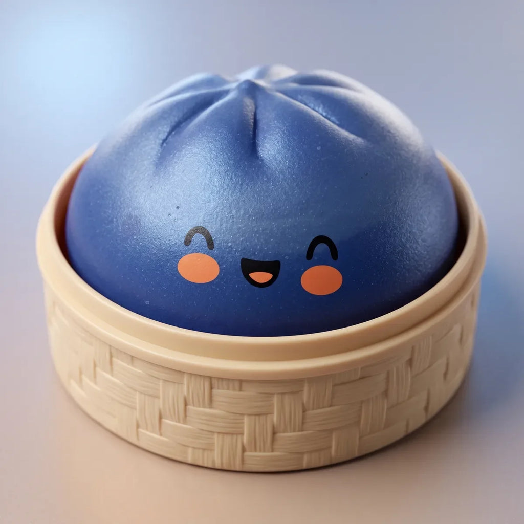 Squishy Dumpling Bleu Nuit — macro de la surface