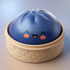 Squishy Dumpling Bleu Nuit — macro de la surface