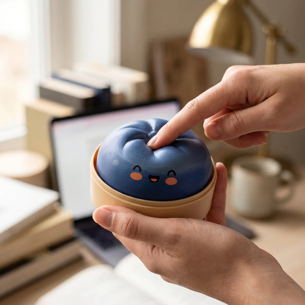 Squishy Dumpling Bleu Nuit — utilisé comme anti-stress