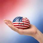 Squishy Dumpling Tricolore Bleu Blanc Rouge — tenu dans la main