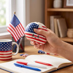 Squishy Dumpling Tricolore Bleu Blanc Rouge — utilisé comme anti-stress