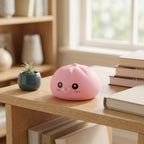 Squishy Dumpling Bubble Rose — dans son panier vapeur en bambou