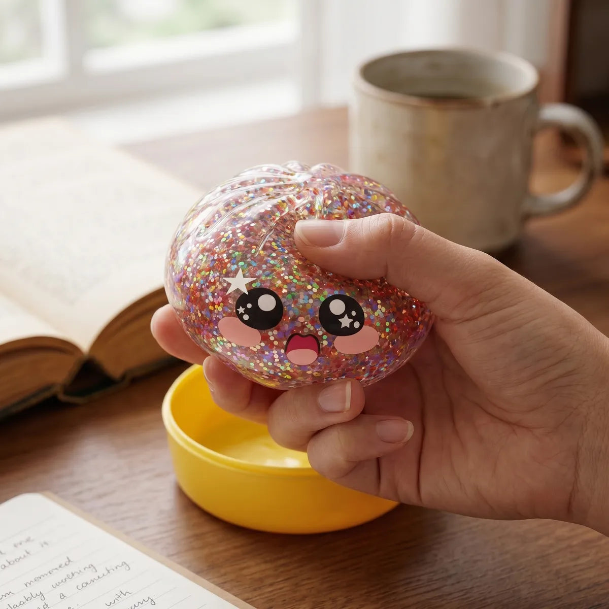 Squishy Dumpling Galaxie Rose — en décoration de bureau
