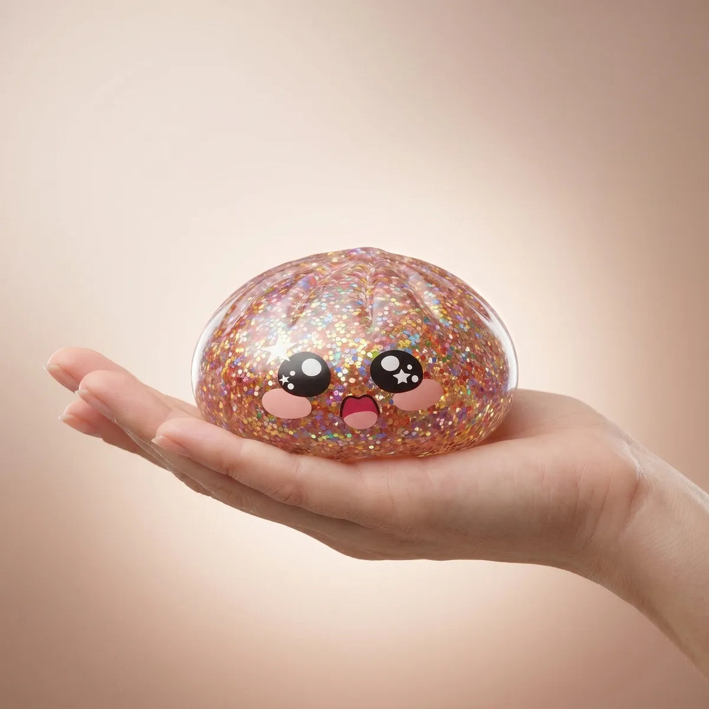 Squishy Dumpling Galaxie Rose — tenu dans la main